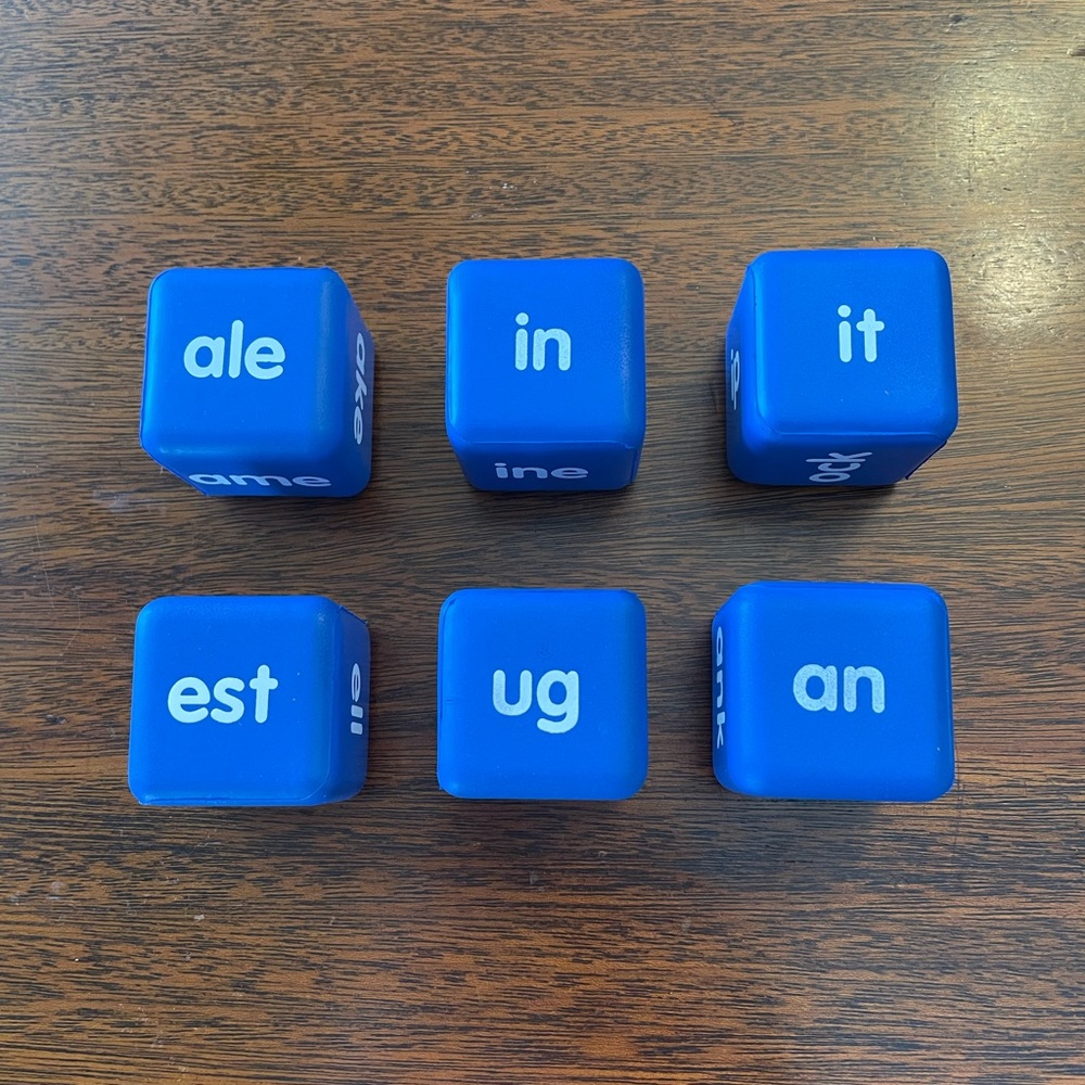 6 Word Families Activity Dice